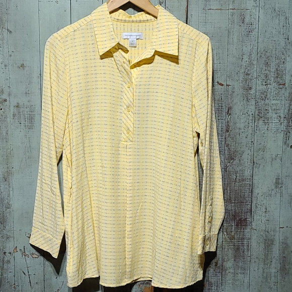 Christopher & Banks button front tunic top - Picture 1 of 11